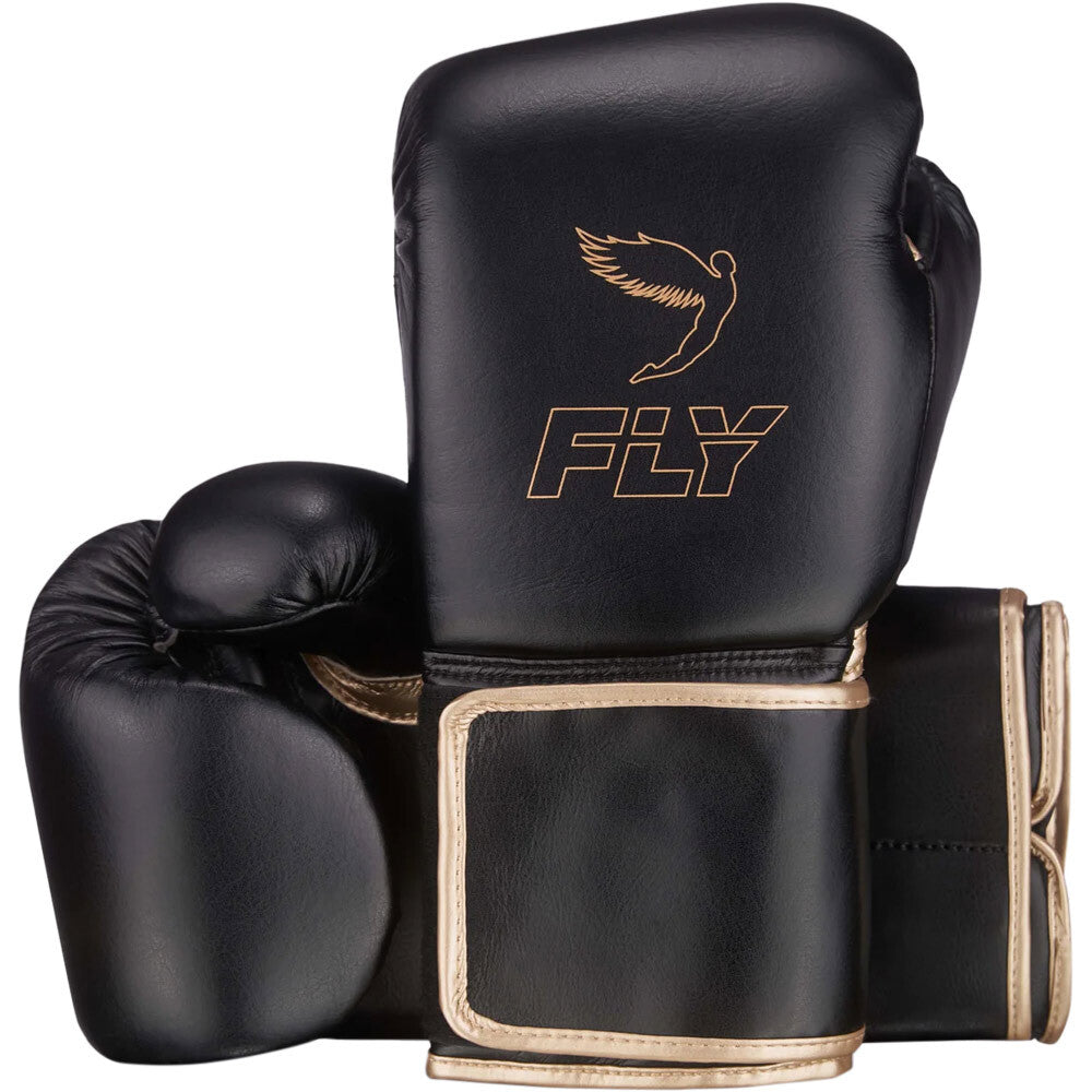 FLY BOXING SUPERLOOP X BLACK/GOLD BOXING GLOVES