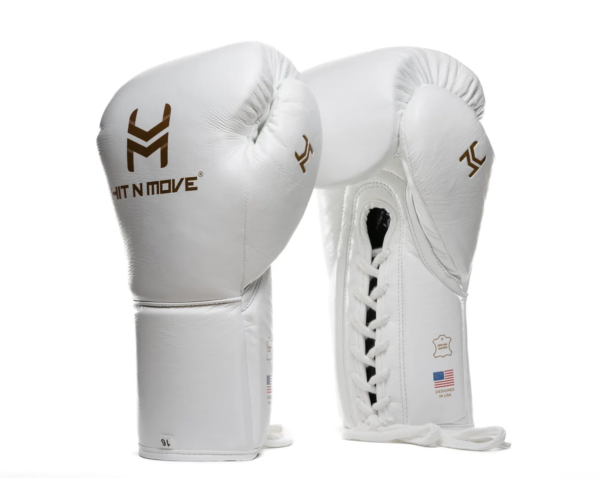 HIT N MOVE ALL DAY PRO BALANCE LACE UP BOXING GLOVES