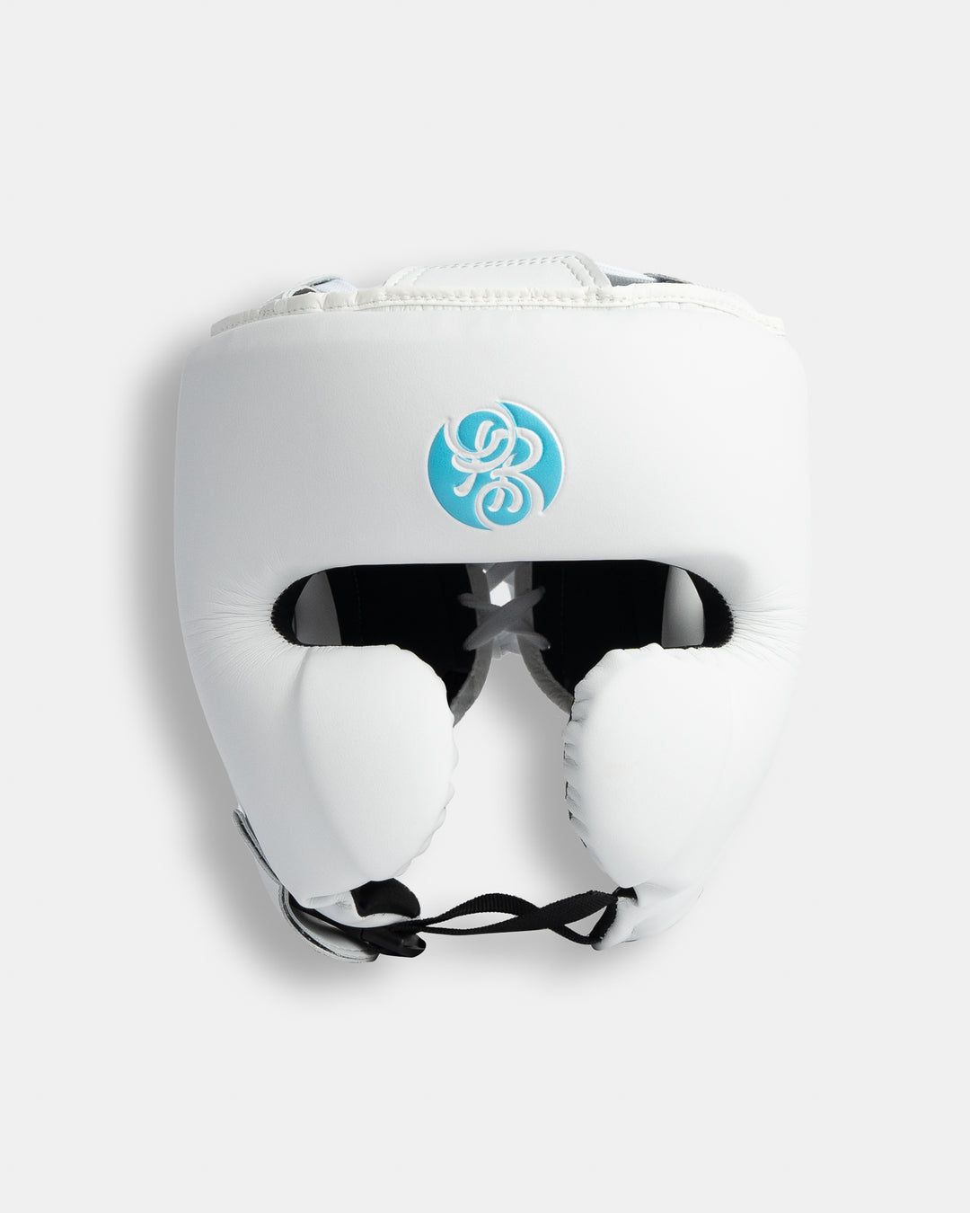 Powrbox Gladiator Headguard - Iceman (Matte White/ Ice Blue)