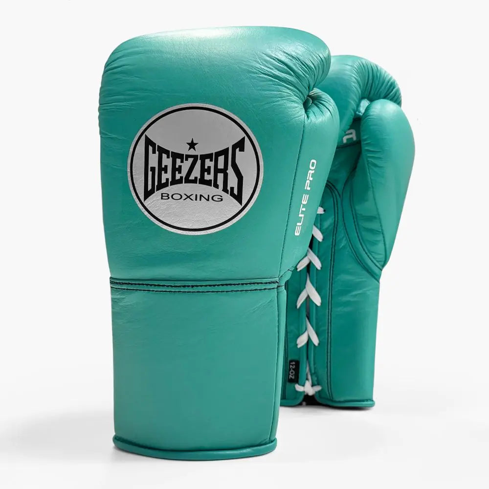 Geezers Elite Pro Training/Sparring Gloves 2.0 - Lace Mint 16oz