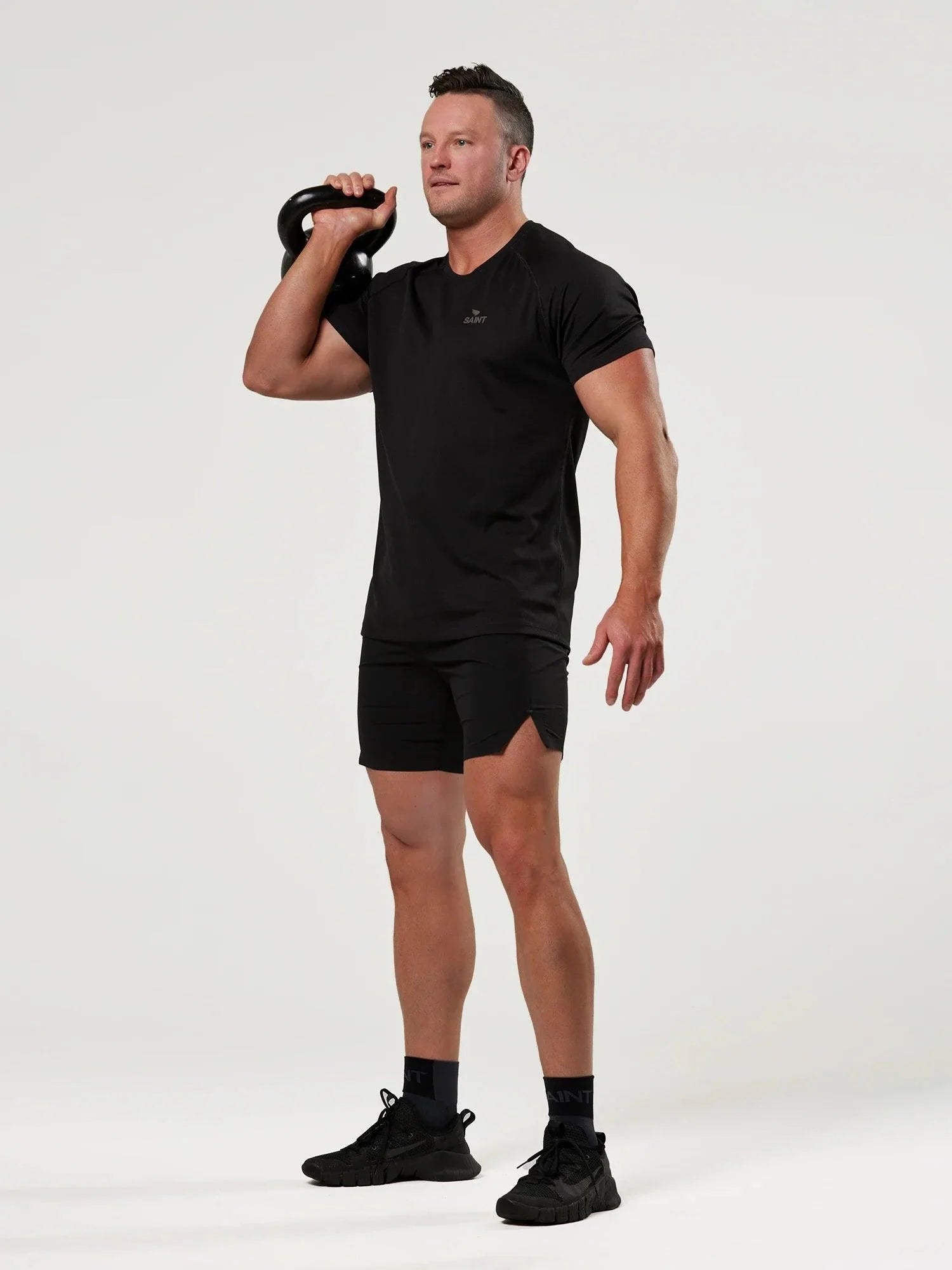 Saint Men's Run T-shirt Black